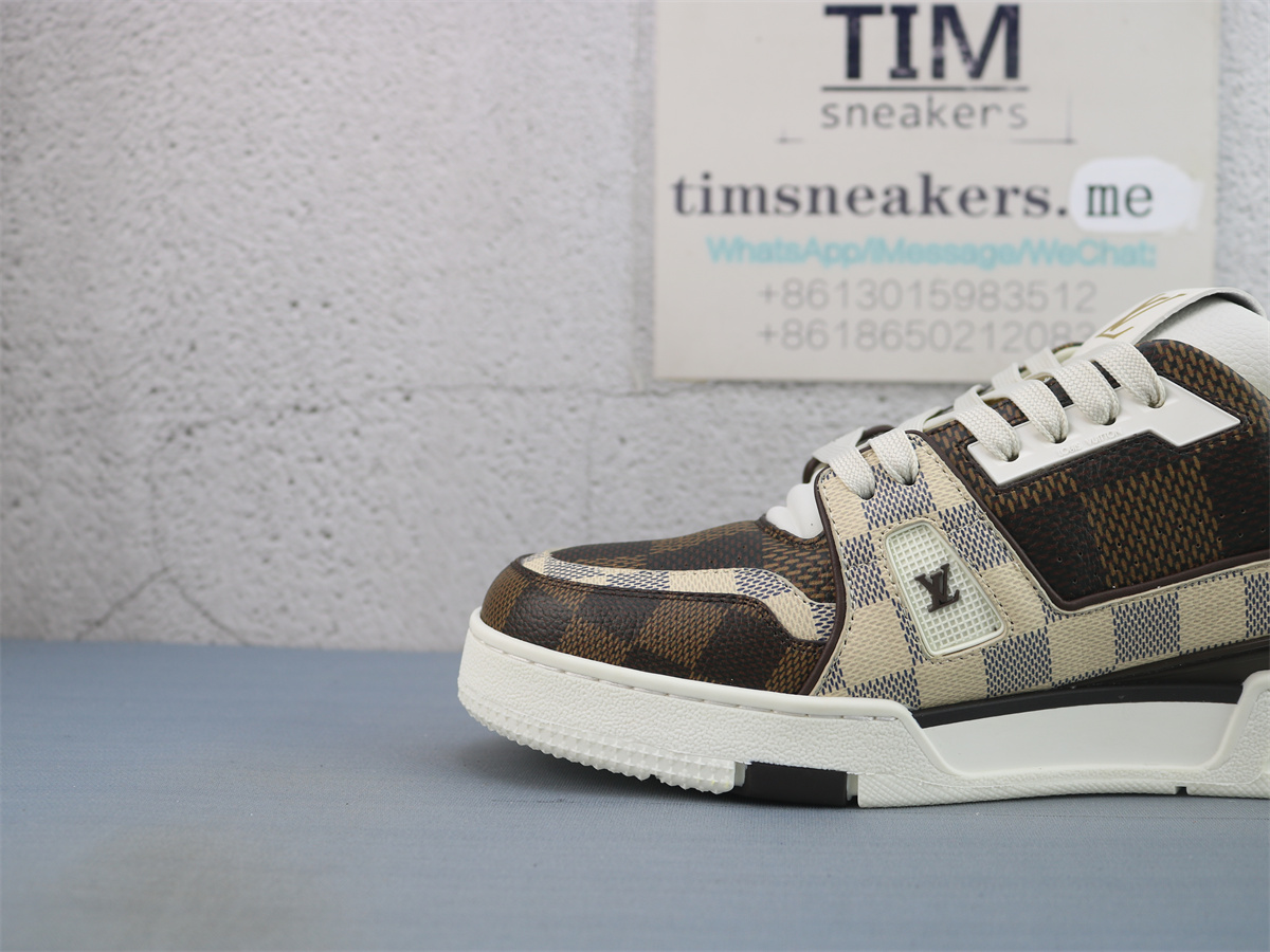 LV Trainer Sneaker #54 Coffee Old Plaid